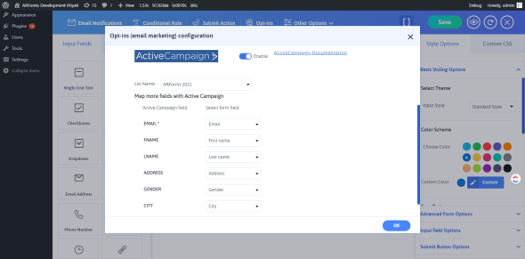 Advanced Activecampaign integration with ARForms - 3