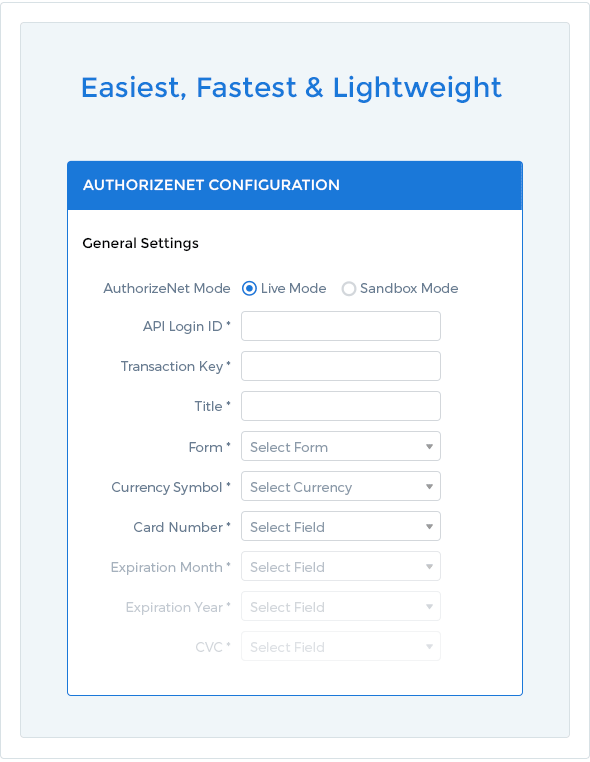 Authorize.net for Arforms - 3