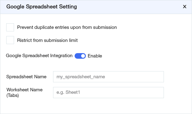 Google Sheets integration with ARForms - 3