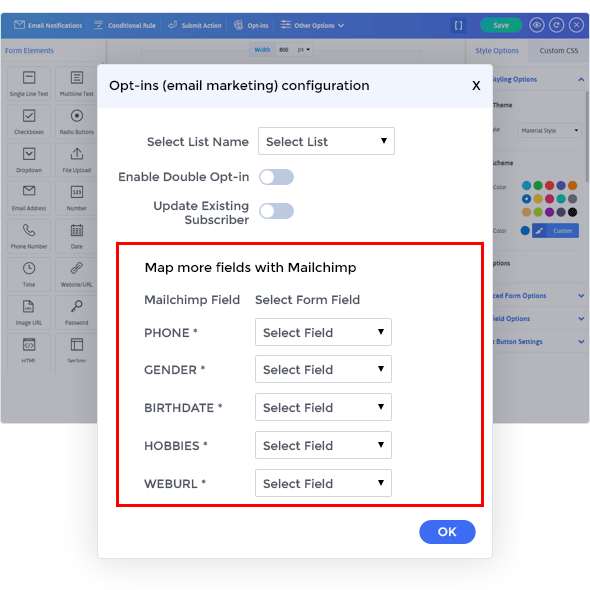 Advanced Mailchimp integration with ARForms - 3