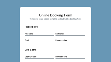 Online Booking Form