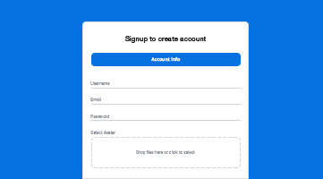 Signup to create account