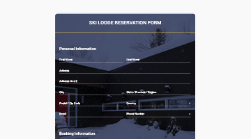 SKI LODGE RESERVATION FORM