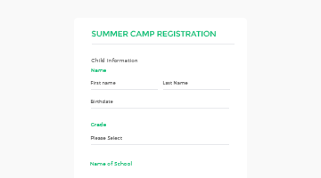 Summar Camp Registration