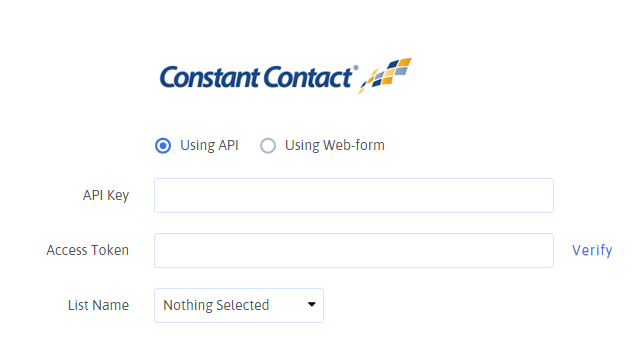 Constant Contact Configuration