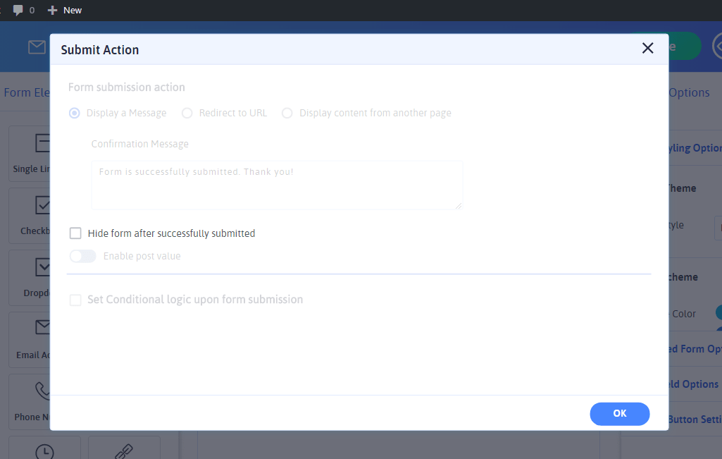 Hide Form After submit