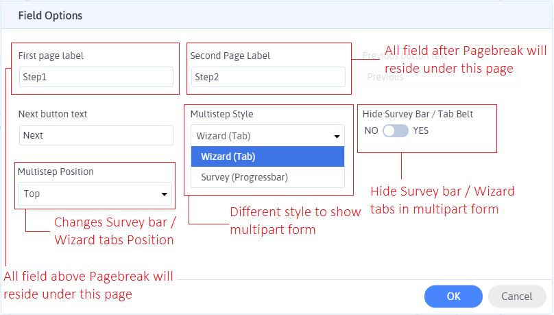 how to insert page breaks in field filemaker