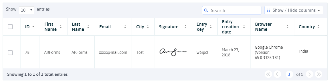 ARFoms Signature -  How Signature Addon Works