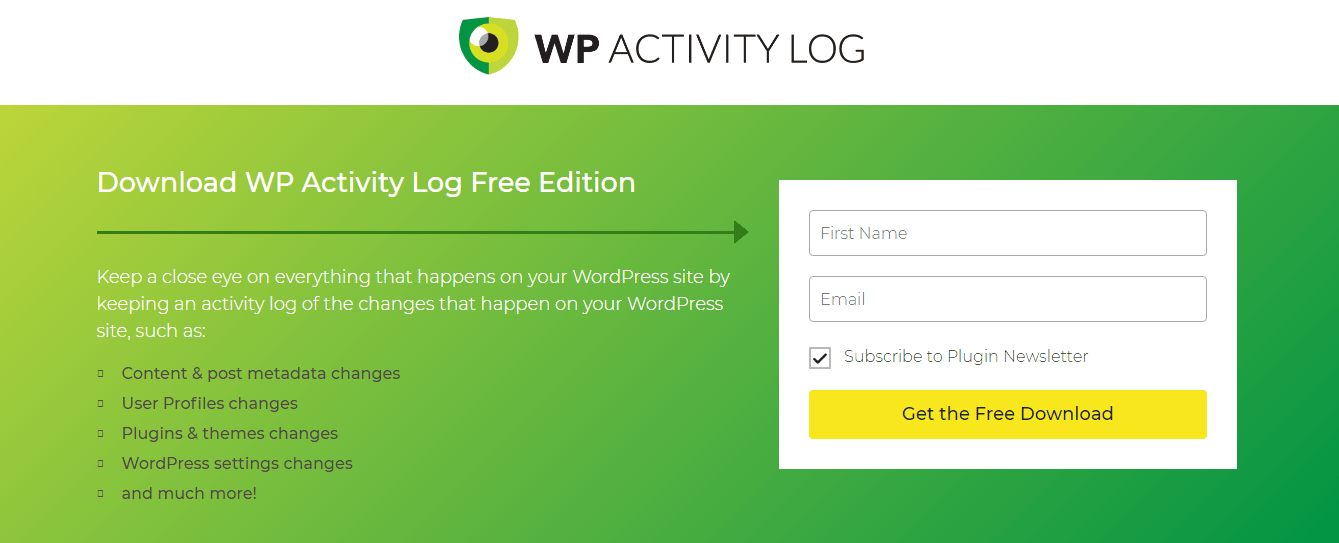 WordPress Audit log Plugins - WP Activity Log