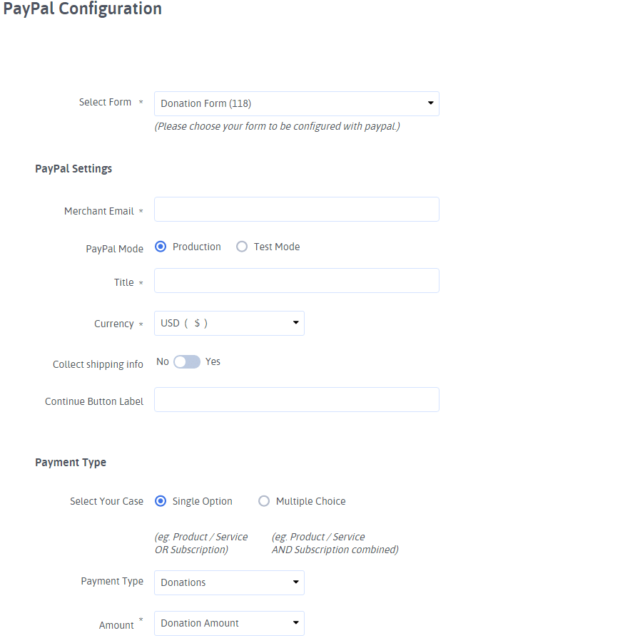 PayPal Configuration