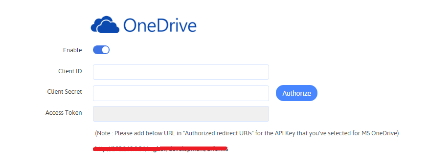 ARFoms OneDrive Configuration