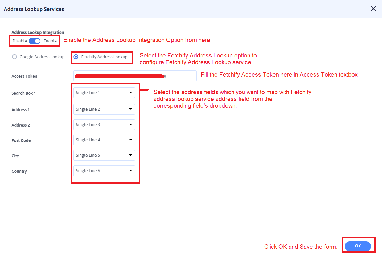 ARFoms Address Lookup- Fetchify Adress Lookup Form Level Configuration