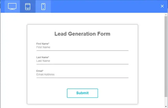 Lead Generation Form - single column