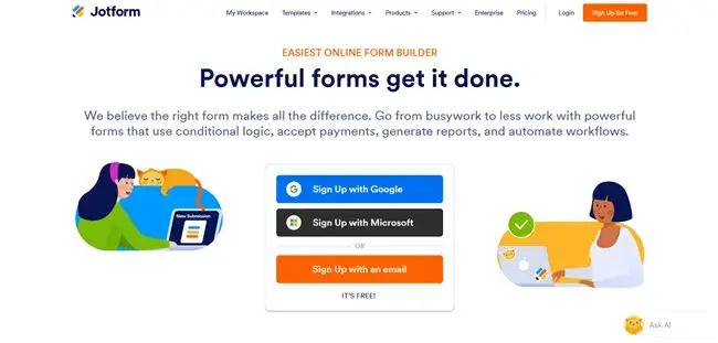 Jotform for donation templates