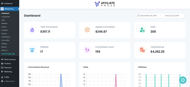 AffiliatePress Dashboard