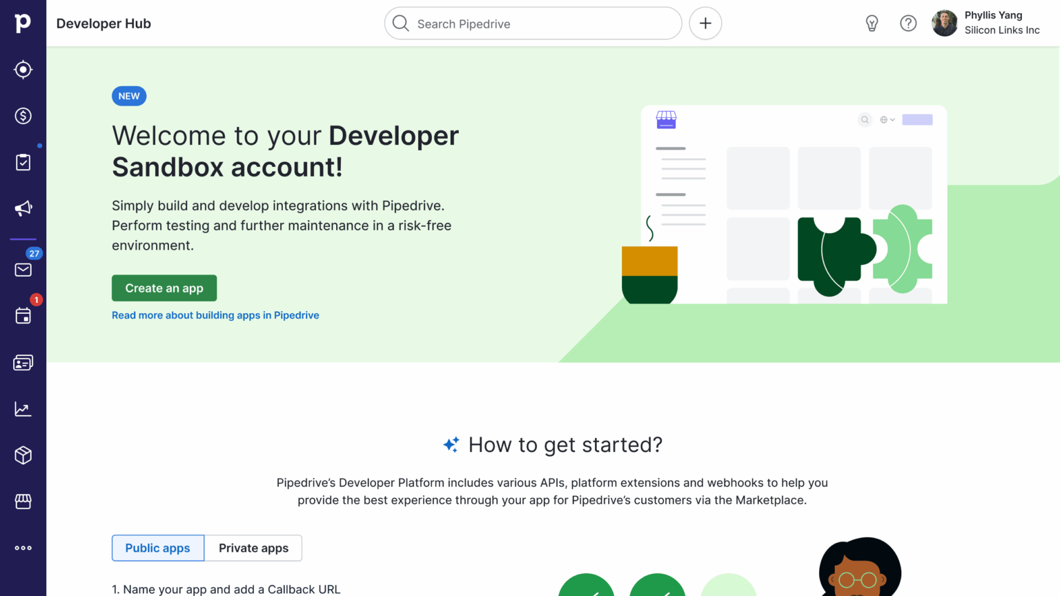 Pipedrive Developer Dashboard
