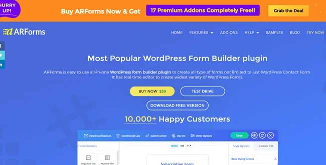 ARForms Lite version