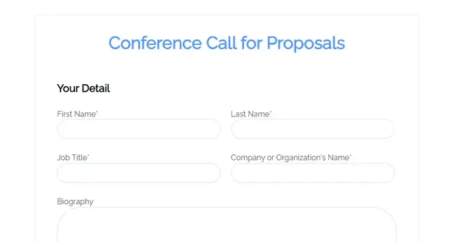 Conference Registration Form Template