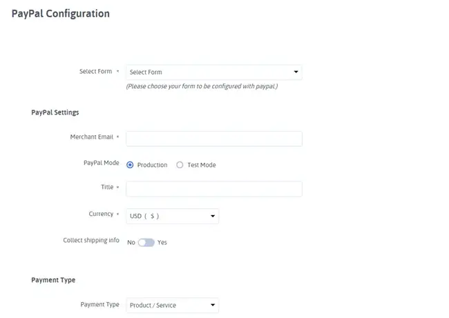 PayPal integration setup