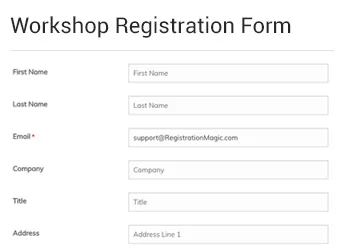 Workshop Registration Form Template