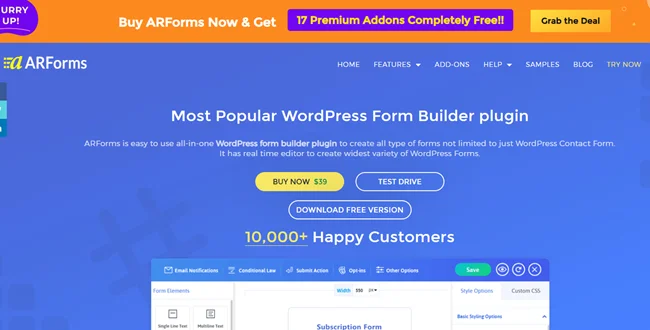 arforms - best wordpress form builder plugin