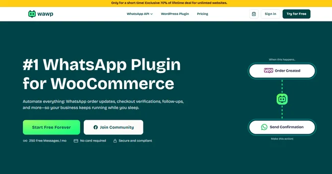 Wawp - Automated WhatsApp Notifications for WooCommerce