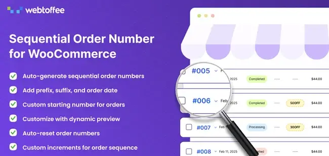 Sequential Order Numbers for WooCommerce