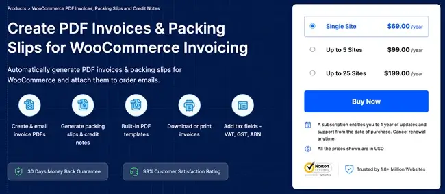 WooCommerce PDF Invoices, Packing Slips and Credit Notes Plugin