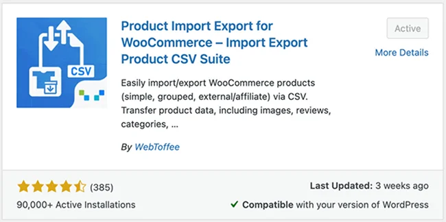 product import export for woocommerce