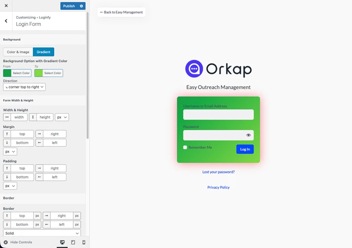color button fields styling in form styling