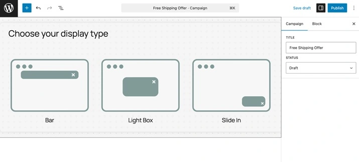 choose display type
