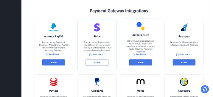 payment gateway integrations