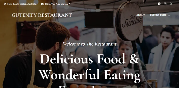 gutenify restaurant pro