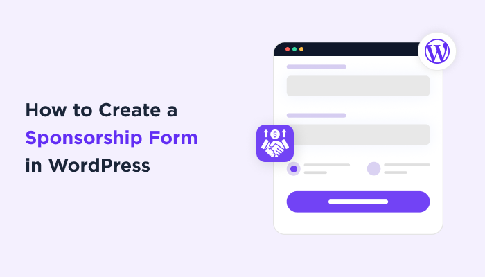 create a sponsorship form