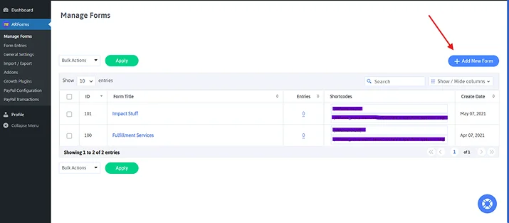 manage forms