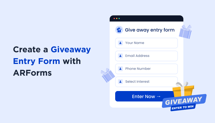 giveaway entry form