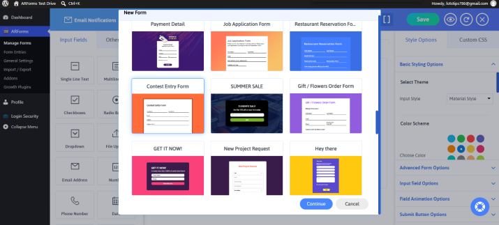 sample forms