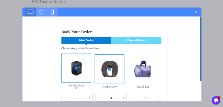 book your order