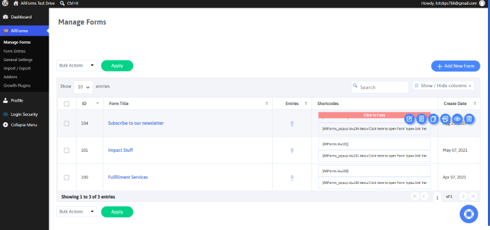 manage forms