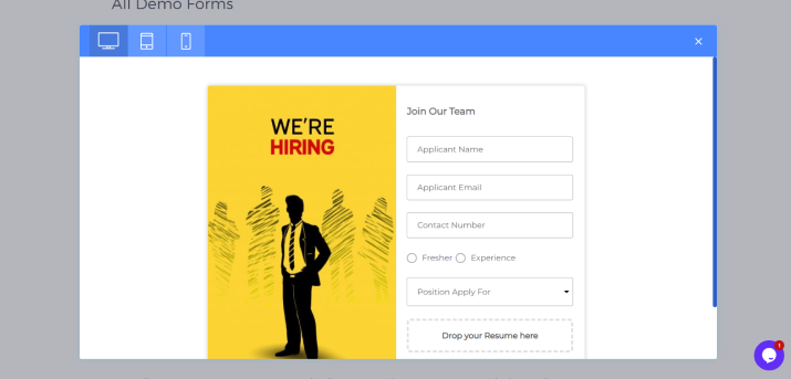 registrations form