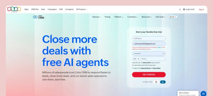 zoho crm
