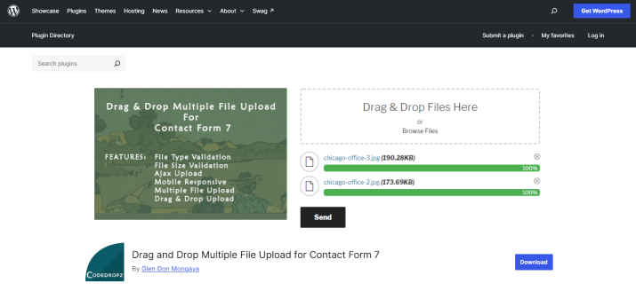 drag and drop multiple file upload