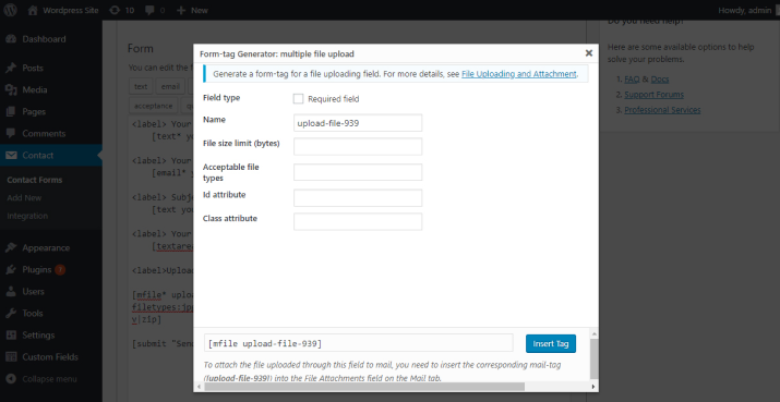 form tag generator