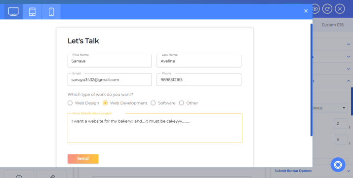 test your online form